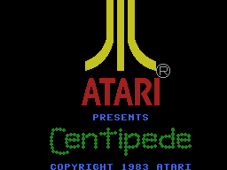 Centipede title screen for Colecovision